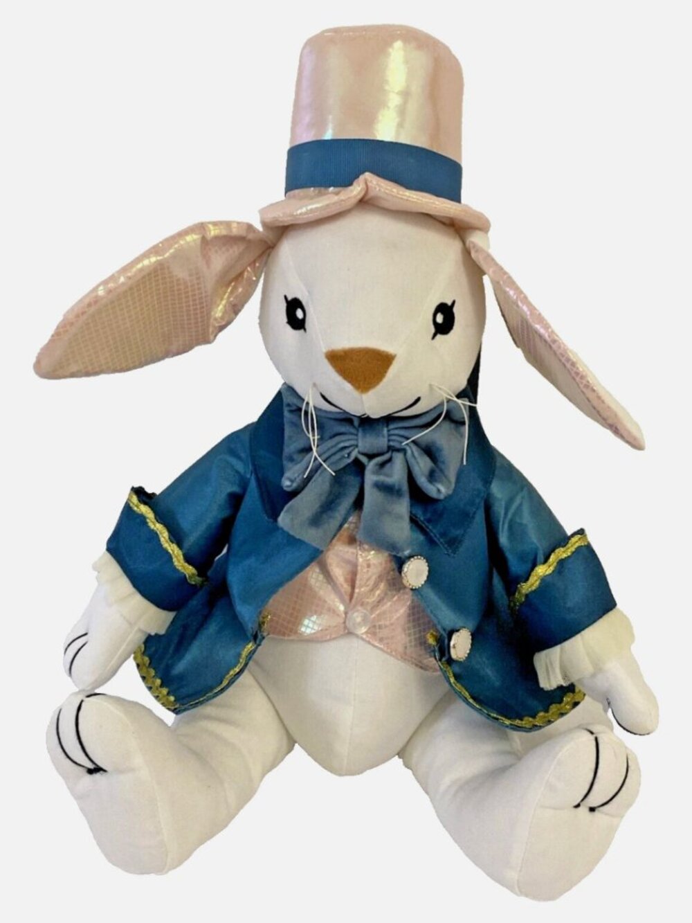 The Farmhouse Rachel Ashwell Easter Bunny Rabbit Plush Weighted 13” Top Hat